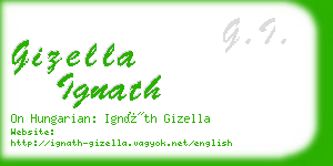 gizella ignath business card